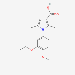 molecular formula C17H21NO4 B13197968 1-(3,4-diethoxyphenyl)-2,5-dimethyl-1H-pyrrole-3-carboxylic acid 