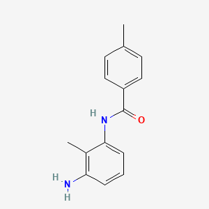 molecular formula C15H16N2O B1319804 N-(3-Amino-2-methylphenyl)-4-methylbenzamide CAS No. 926257-51-4