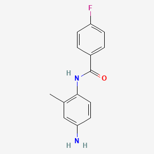 molecular formula C14H13FN2O B1319811 N-(4-Amino-2-methylphenyl)-4-fluorobenzamide CAS No. 926231-80-3