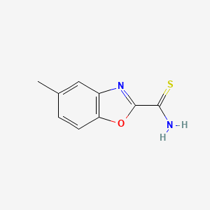 molecular formula C9H8N2OS B13198245 5-Methyl-1,3-benzoxazole-2-carbothioamide 