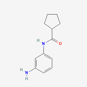 molecular formula C12H16N2O B1319826 N-(3-aminophenyl)cyclopentanecarboxamide CAS No. 919800-19-4
