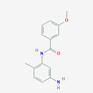molecular formula C15H16N2O2 B1319830 N-(5-Amino-2-methylphenyl)-3-methoxybenzamide CAS No. 926218-38-4