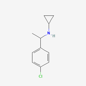 molecular formula C11H14ClN B13198367 N-[1-(4-chlorophenyl)ethyl]cyclopropanamine 