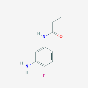 molecular formula C9H11FN2O B1319837 N-(3-amino-4-fluorophenyl)propanamide CAS No. 866023-55-4