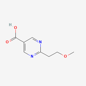 molecular formula C8H10N2O3 B13198401 2-(2-Methoxyethyl)pyrimidine-5-carboxylic acid 