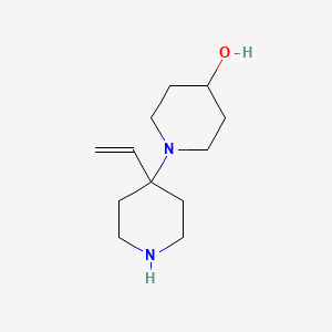 molecular formula C12H22N2O B13198406 1-(4-Ethenylpiperidin-4-yl)piperidin-4-ol 