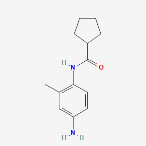 molecular formula C13H18N2O B1319848 N-(4-Amino-2-methylphenyl)cyclopentanecarboxamide CAS No. 926227-21-6