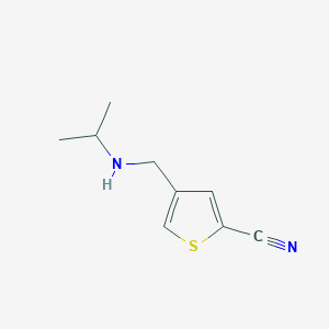 molecular formula C9H12N2S B13198497 4-{[(Propan-2-yl)amino]methyl}thiophene-2-carbonitrile 