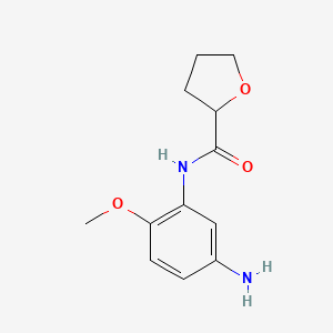 molecular formula C12H16N2O3 B1319855 N-(5-Amino-2-methoxyphenyl)tetrahydrofuran-2-carboxamide CAS No. 926249-79-8