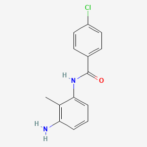 molecular formula C14H13ClN2O B1319860 N-(3-Amino-2-methylphenyl)-4-chlorobenzamide CAS No. 926224-44-4