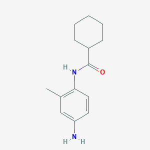 molecular formula C14H20N2O B1319863 N-(4-Amino-2-methylphenyl)cyclohexanecarboxamide CAS No. 859820-13-6