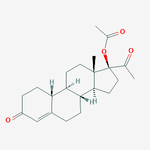 molecular formula C₂₂H₃₀O₄ B131987 17-Desethynyl Norethindrone Diacetate CAS No. 66964-58-7