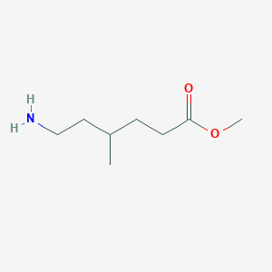 molecular formula C8H17NO2 B13198709 Methyl 6-amino-4-methylhexanoate 