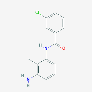 molecular formula C14H13ClN2O B1319876 N-(3-Amino-2-methylphenyl)-3-chlorobenzamide CAS No. 926258-55-1
