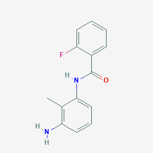 molecular formula C14H13FN2O B1319883 N-(3-Amino-2-methylphenyl)-2-fluorobenzamide CAS No. 926211-19-0