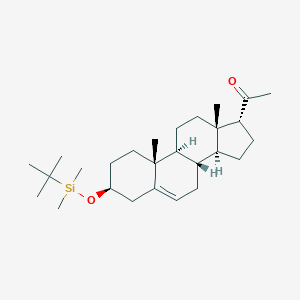 molecular formula C₂₇H₄₆O₂Si B131989 (3beta,17alpha)-3-{[tert-Butyl(dimethyl)silyl]oxy}pregn-5-en-20-one CAS No. 58701-45-4