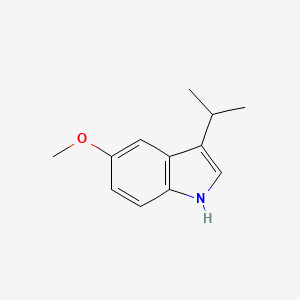 molecular formula C12H15NO B13198900 5-methoxy-3-(propan-2-yl)-1H-indole 