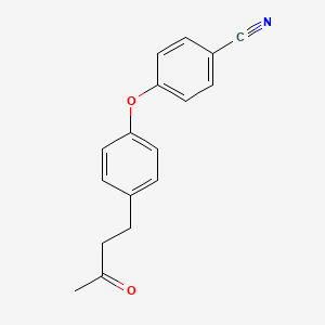 molecular formula C17H15NO2 B1319896 4-[4-(3-Oxobutyl)phenoxy]benzonitrile CAS No. 189120-04-5