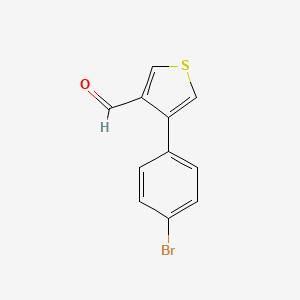 molecular formula C11H7BrOS B13199049 4-(4-Bromophenyl)thiophene-3-carbaldehyde 