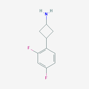 molecular formula C10H11F2N B13199236 3-(2,4-Difluorophenyl)cyclobutan-1-amine 