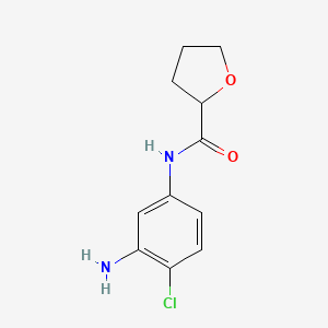 molecular formula C11H13ClN2O2 B1319942 N-(3-Amino-4-chlorophenyl)tetrahydrofuran-2-carboxamide CAS No. 926231-31-4