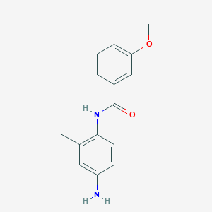 molecular formula C15H16N2O2 B1319946 N-(4-Amino-2-methylphenyl)-3-methoxybenzamide CAS No. 926197-49-1