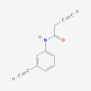 molecular formula C12H9NO B13199473 N-(3-Ethynylphenyl)but-3-ynamide 