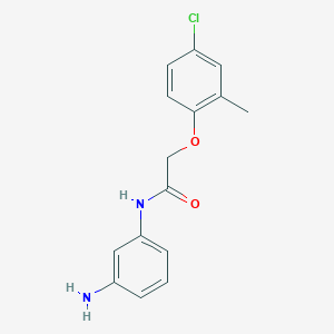 molecular formula C15H15ClN2O2 B1319951 N-(3-Aminophenyl)-2-(4-chloro-2-methylphenoxy)-acetamide CAS No. 953892-35-8