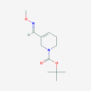 molecular formula C12H20N2O3 B131996 t-Butyl (E)-3,6-dihydro-5-((methoxyimino)methyl)-1(2H)-pyridinecarboxylate CAS No. 145071-35-8
