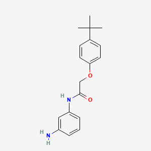 molecular formula C18H22N2O2 B1319964 N-(3-Aminophenyl)-2-[4-(tert-butyl)phenoxy]-acetamide CAS No. 953720-67-7