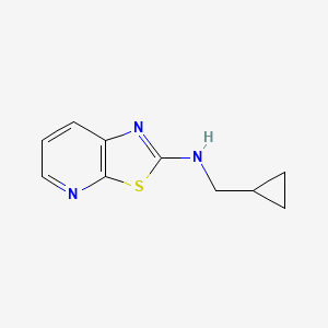 molecular formula C10H11N3S B13199748 N-(Cyclopropylmethyl)-[1,3]thiazolo[5,4-b]pyridin-2-amine 