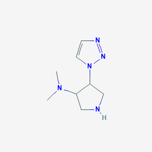 molecular formula C8H15N5 B13199797 N,N-Dimethyl-4-(1H-1,2,3-triazol-1-yl)pyrrolidin-3-amine 