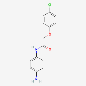 molecular formula C14H13ClN2O2 B1319980 N-(4-Aminophenyl)-2-(4-chlorophenoxy)acetamide CAS No. 953717-19-6