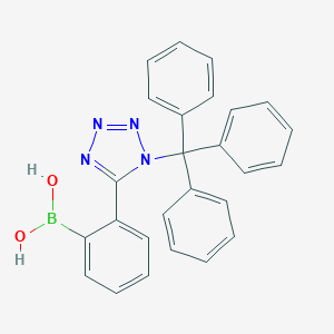 molecular formula C26H21BN4O2 B131999 2-(1-三苯甲基-1H-四唑-5-基)苯硼酸 CAS No. 144873-97-2