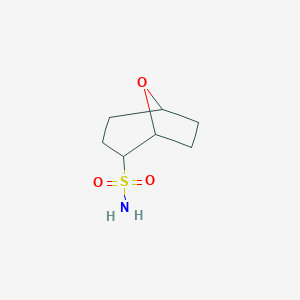 molecular formula C7H13NO3S B13199963 8-Oxabicyclo[3.2.1]octane-2-sulfonamide 