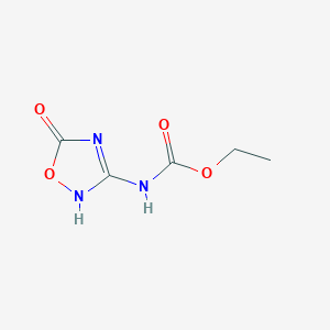 molecular formula C5H7N3O4 B132000 ethyl N-(5-oxo-2H-1,2,4-oxadiazol-3-yl)carbamate CAS No. 154020-16-3