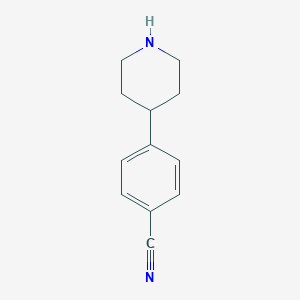 molecular formula C12H14N2 B132002 4-(piperidin-4-yl)benzonitrile CAS No. 149554-06-3