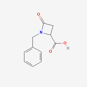 molecular formula C11H11NO3 B1320025 1-Benzyl-4-oxoazetidine-2-carboxylic acid CAS No. 1236267-01-8