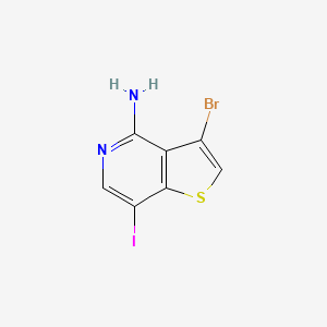 molecular formula C7H4BrIN2S B1320027 3-Bromo-7-iodothieno[3,2-C]pyridin-4-amine CAS No. 799293-91-7