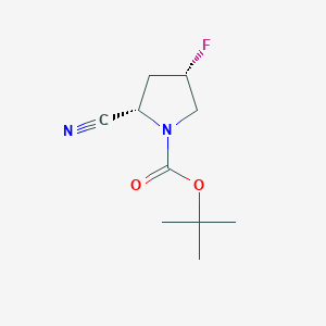 molecular formula C10H15FN2O2 B1320033 (2S,4S)-tert-Butyl 2-cyano-4-fluoropyrrolidine-1-carboxylate CAS No. 426844-76-0