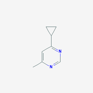 molecular formula C8H10N2 B1320040 4-Cyclopropyl-6-methylpyrimidine 