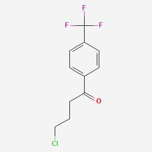 molecular formula C11H10ClF3O B1320048 4-Chloro-1-oxo-1-(4-trifluoromethylphenyl)butane CAS No. 327617-82-3