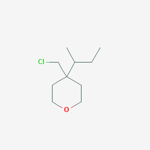 molecular formula C10H19ClO B13200480 4-(Butan-2-yl)-4-(chloromethyl)oxane 