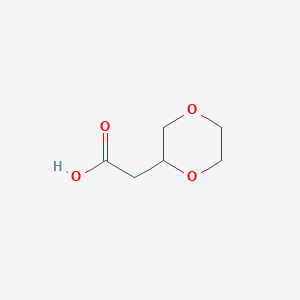 molecular formula C6H10O4 B1320053 2-(1,4-Dioxan-2-yl)acetic acid CAS No. 210647-03-3