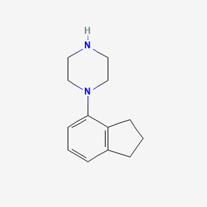 molecular formula C13H18N2 B1320059 1-(2,3-Dihydro-1H-inden-4-yl)piperazine CAS No. 796856-40-1