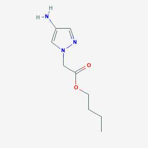 molecular formula C9H15N3O2 B13200601 Butyl 2-(4-amino-1H-pyrazol-1-YL)acetate 
