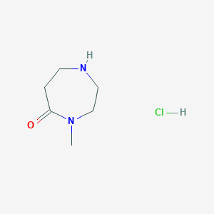 molecular formula C6H13ClN2O B1320064 4-Methyl-1,4-diazepan-5-one hydrochloride CAS No. 329794-41-4