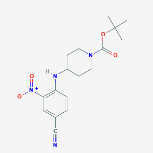 molecular formula C17H22N4O4 B1320069 tert-Butyl 4-((4-cyano-2-nitrophenyl)amino)piperidine-1-carboxylate CAS No. 320406-05-1