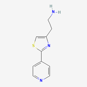molecular formula C10H11N3S B1320079 2-[2-(4-Pyridinyl)-1,3-thiazol-4-YL]ethanamine CAS No. 938283-17-1