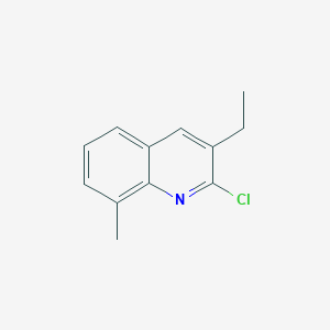 molecular formula C12H12ClN B1320084 2-Chloro-3-ethyl-8-methylquinoline CAS No. 917750-56-2
